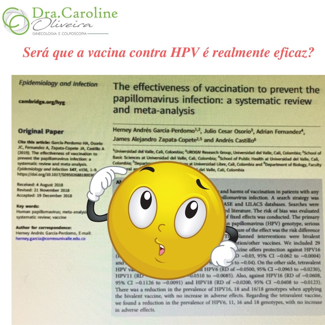 SERÁ QUE A VACINA CONTRA HPV É REALMENTE EFICAZ?