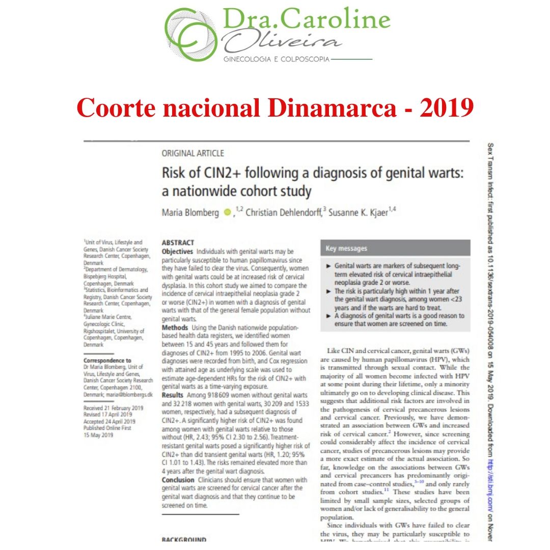 VERRUGAS GENITAIS E RISCO DE CÂNCER DE COLO UTERINO