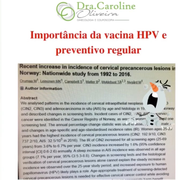 Importância da vacina HPV e preventivo regular