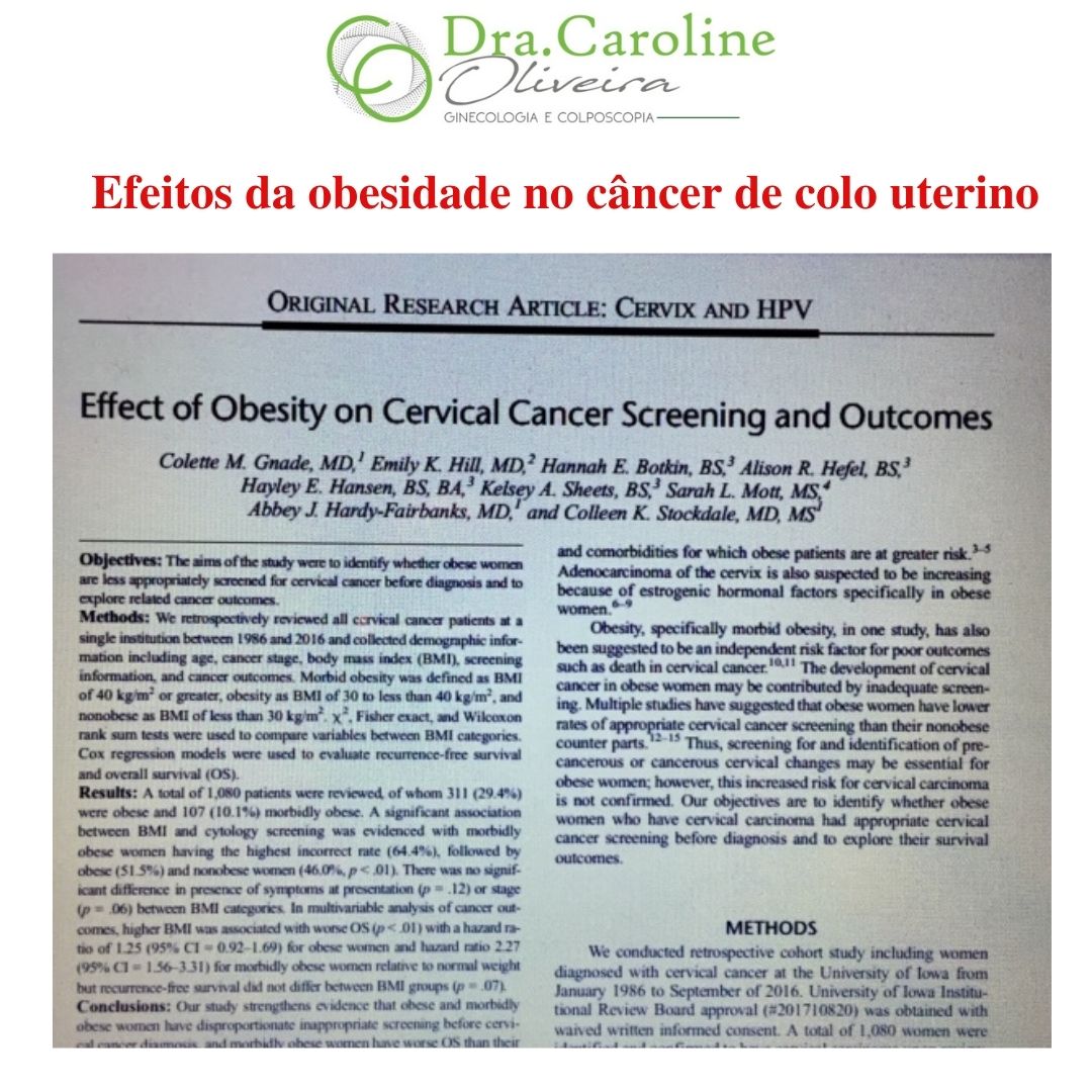 RELAÇÃO ENTRE OBESIDADE E CÂNCER DE COLO UTERINO