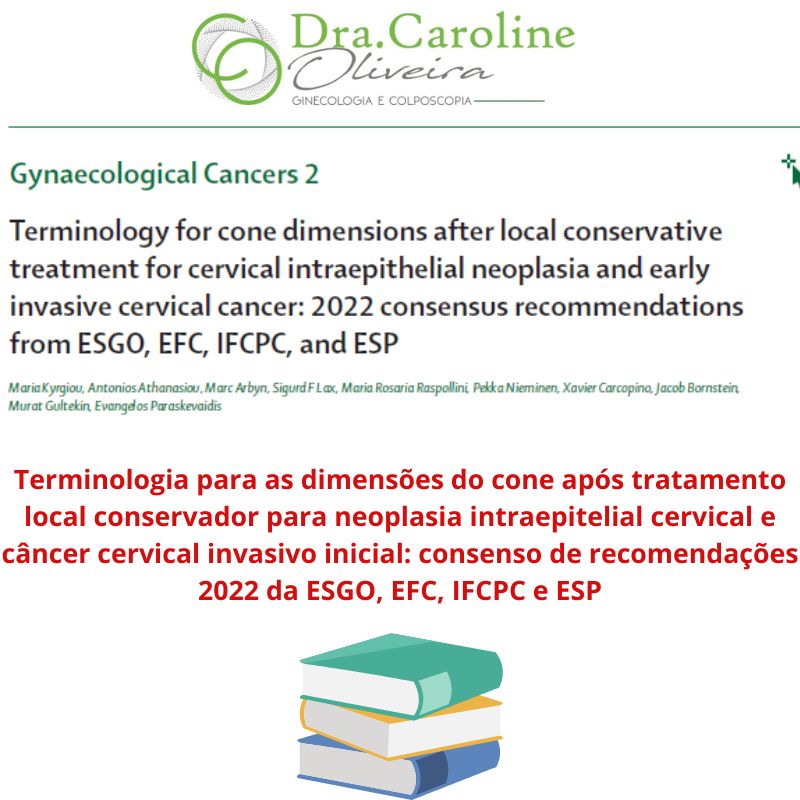 TERMINOLOGIA 2022 PARA DIMENSÕES DO CONE DE COLO UTERINO